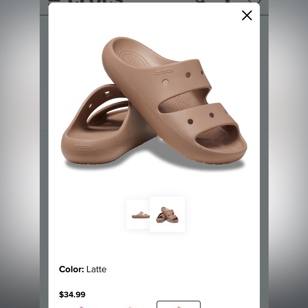 Crocs classic sandals latte m6 w8